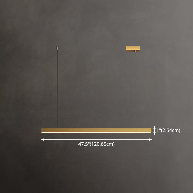 Modern Pendant Lighting for Kitchen Island Linear Island Lighting in Metal