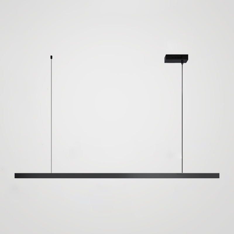 Lumo moderno a sospensione per lampadario lineare dell'isola della cucina Luce sospesa in nero