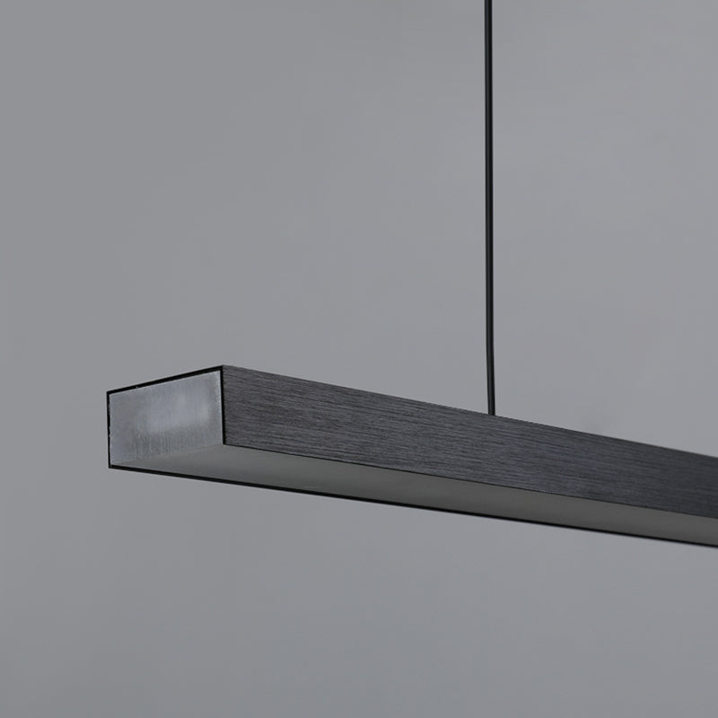 Lumo moderno a sospensione per lampadario lineare dell'isola della cucina Luce sospesa in nero