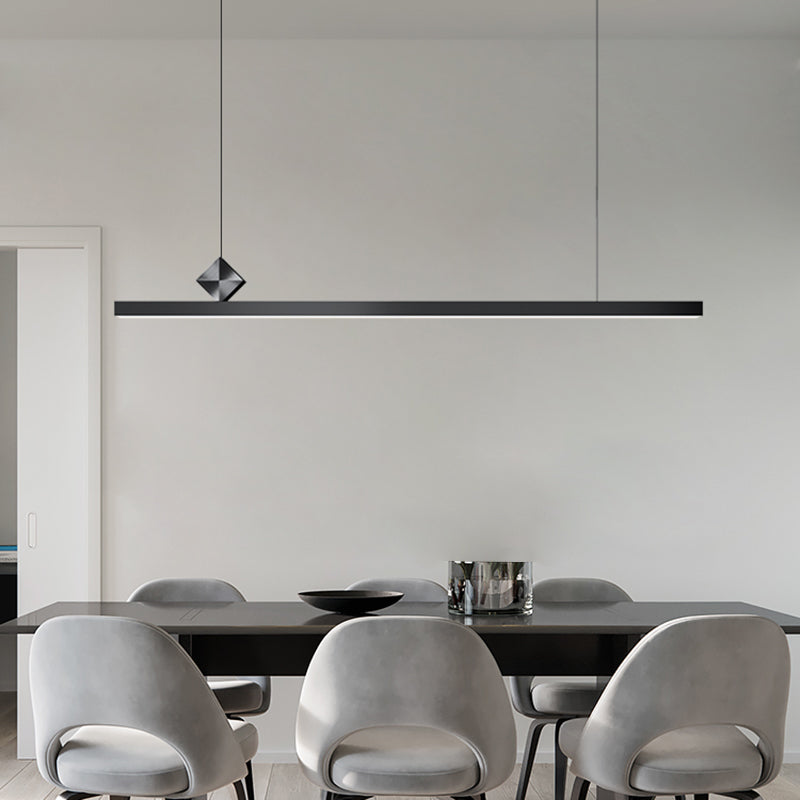 Luci a sospensione contemporanea illuminazione isola lineare Lampada sospesa isola Luce in oro