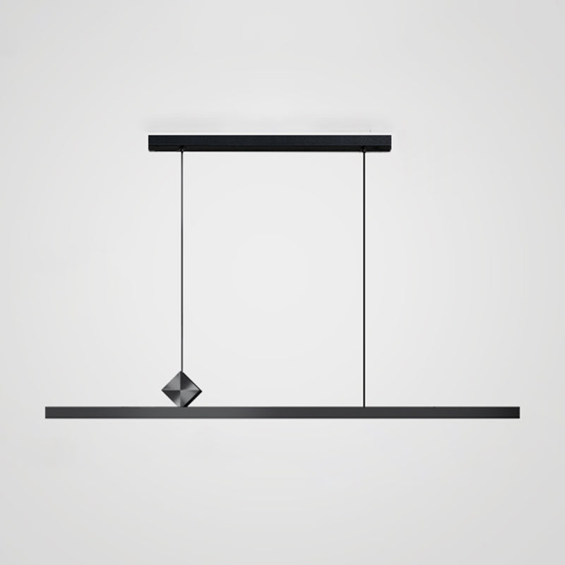 Luci a sospensione contemporanea illuminazione isola lineare Lampada sospesa isola Luce in oro