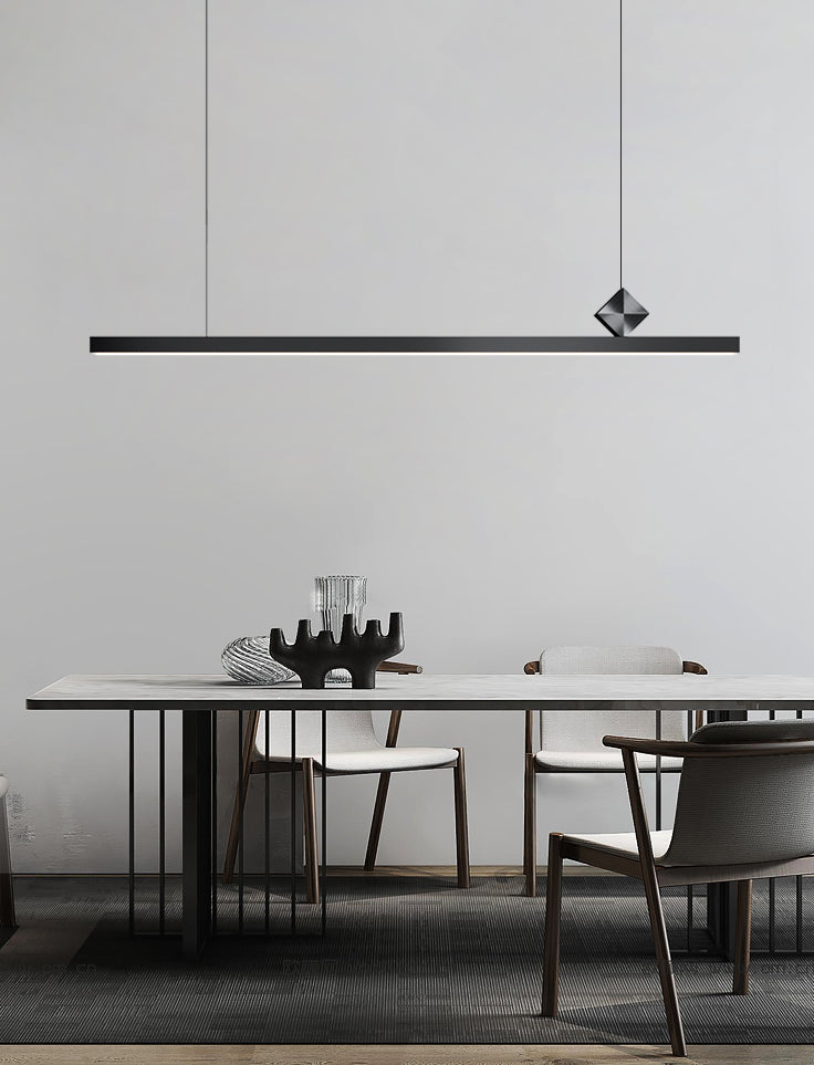 Luci a sospensione contemporanea illuminazione isola lineare Lampada sospesa isola Luce in oro