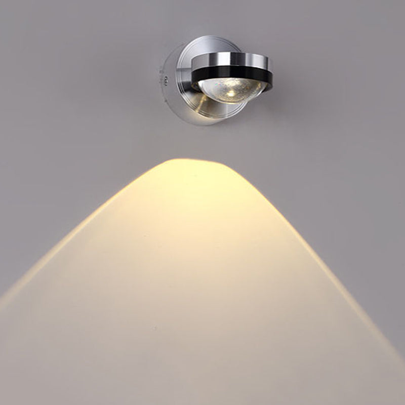 Silver Aluminum Modern Wall Sconce Global LED Wall Mounted Light for Hotel