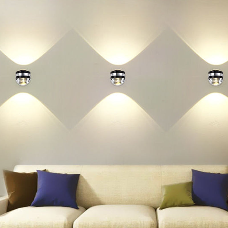 Silver Aluminum Modern Wall Sconce Global LED Wall Mounted Light for Hotel