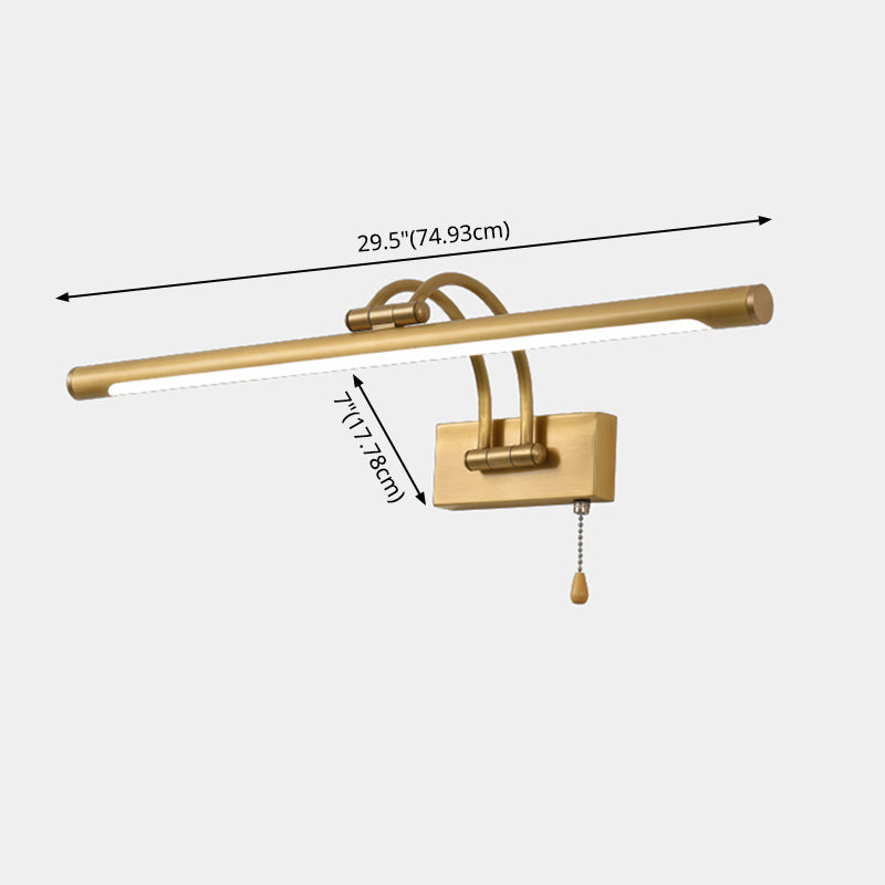 Modern Minimalist LED Adjustable Wall Lamp Copper Linear Wall Light with Acrylic Shade