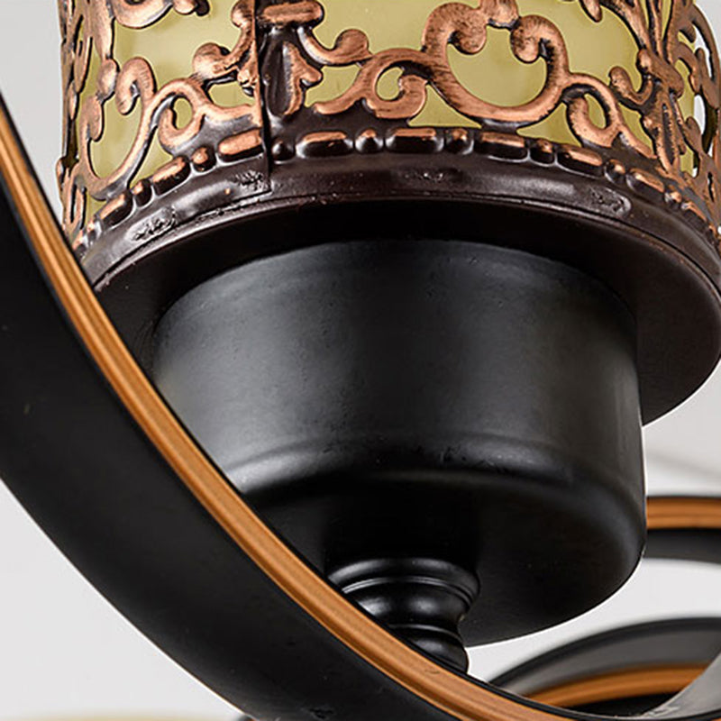 Witte glazen wandmontage lamp 1-licht traditionele wandverlichtingsarmatuur voor badkamer