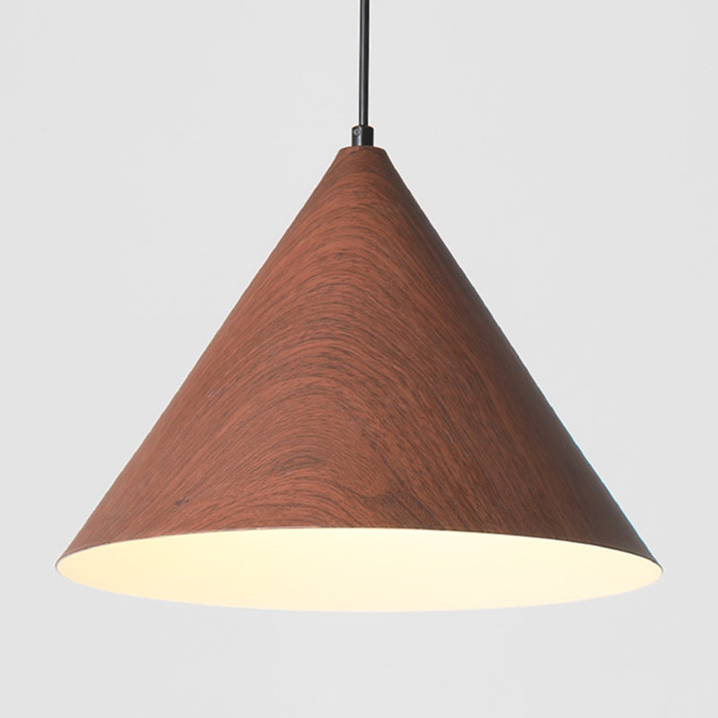 Bois moderne suspendu au plafond cône 1-Light Pendant Light pour salle à manger