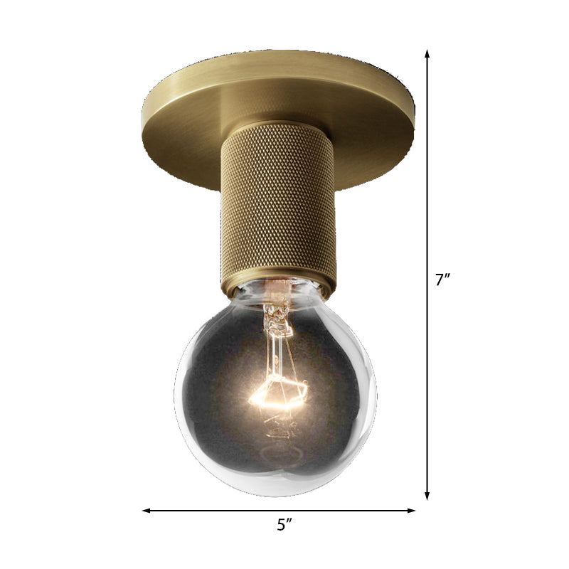 Globe/cône/cylindre/trompette en verre plafonnier suspendu moderne 1 lumière éclairage encastré en laiton pour balcon