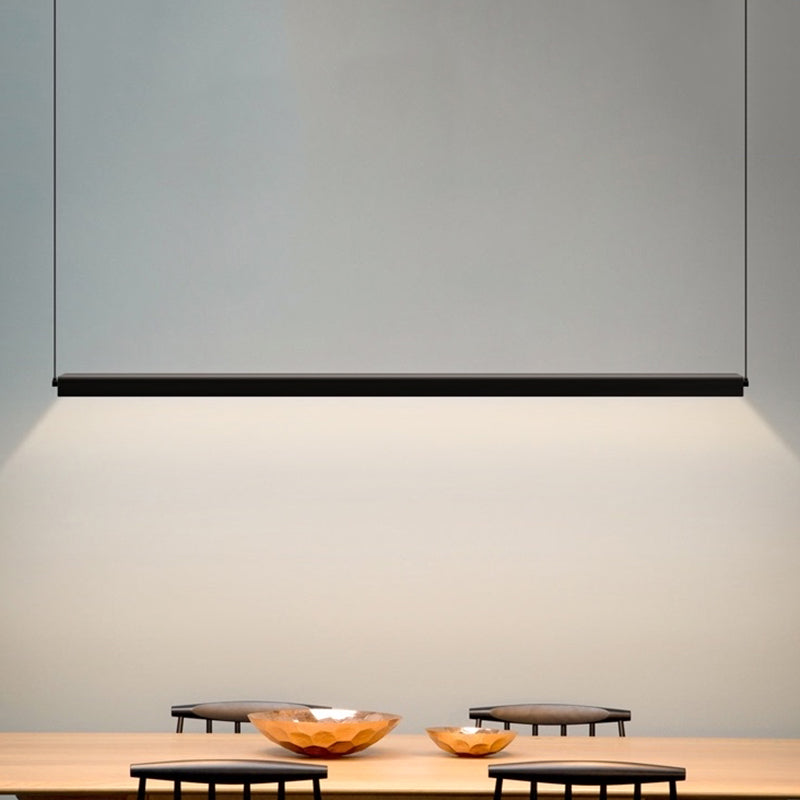 Lámpara moderna de lámpara lineal iluminación lineal lámpara de araña moderna en negro