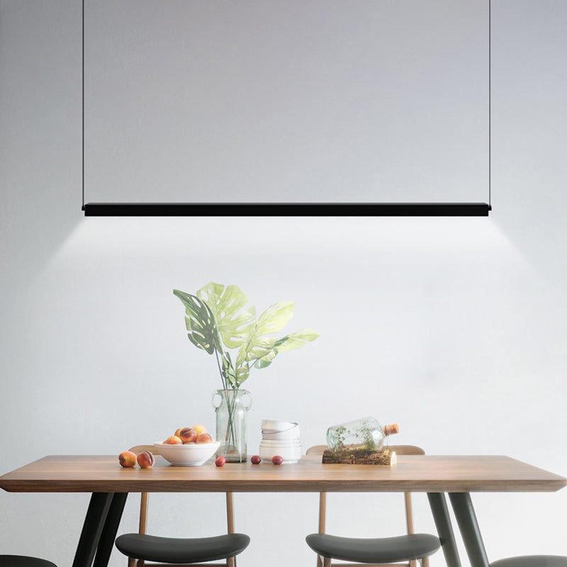 Lámpara moderna de lámpara lineal iluminación lineal lámpara de araña moderna en negro