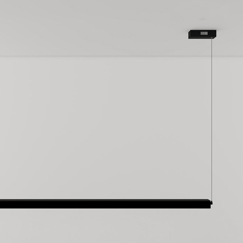 Lámpara moderna de lámpara lineal iluminación lineal lámpara de araña moderna en negro