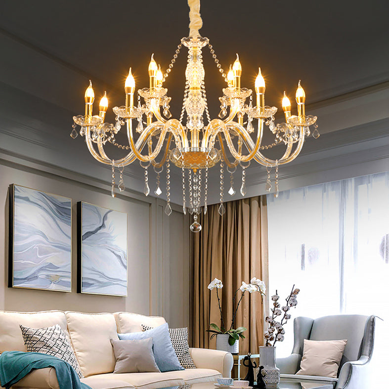 Kerze Kronleuchter Leuchte Traditionelle Kristallheizbeleuchtung für das Restaurant