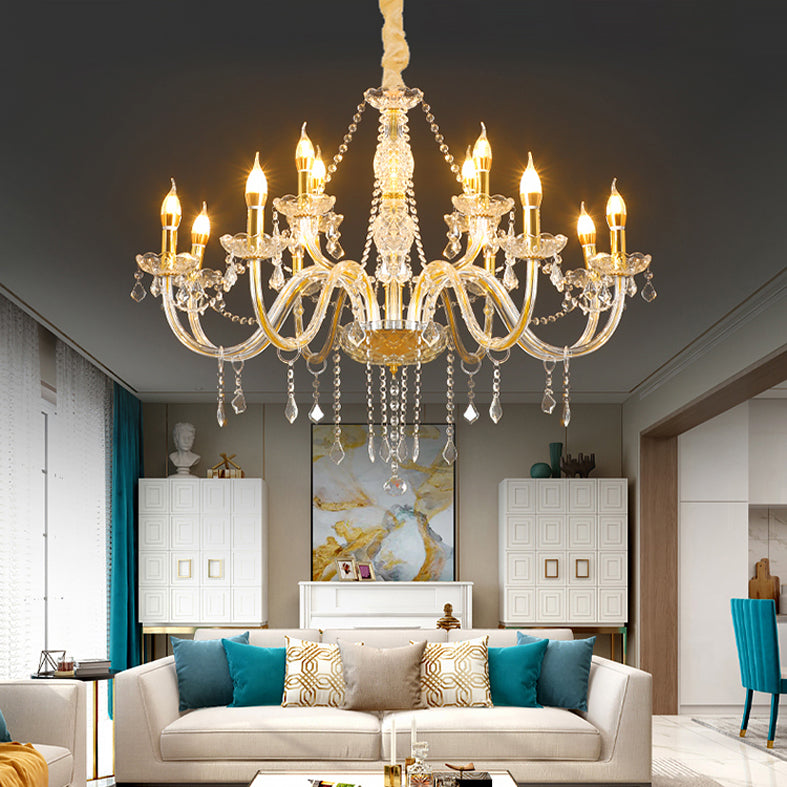 Kerze Kronleuchter Leuchte Traditionelle Kristallheizbeleuchtung für das Restaurant