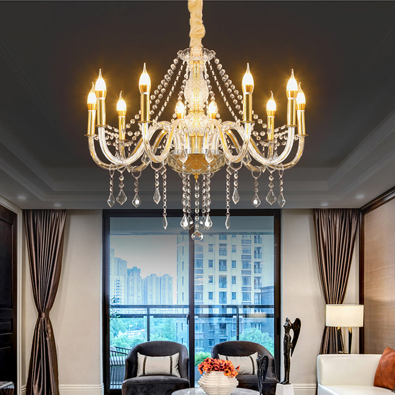 Kerze Kronleuchter Leuchte Traditionelle Kristallheizbeleuchtung für das Restaurant