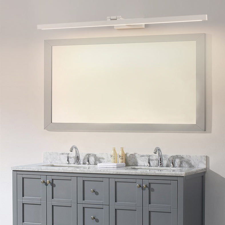 Rectangular Sconce Light Fixture Minimalist Style Metal LED White Wall Lighting Fixture
