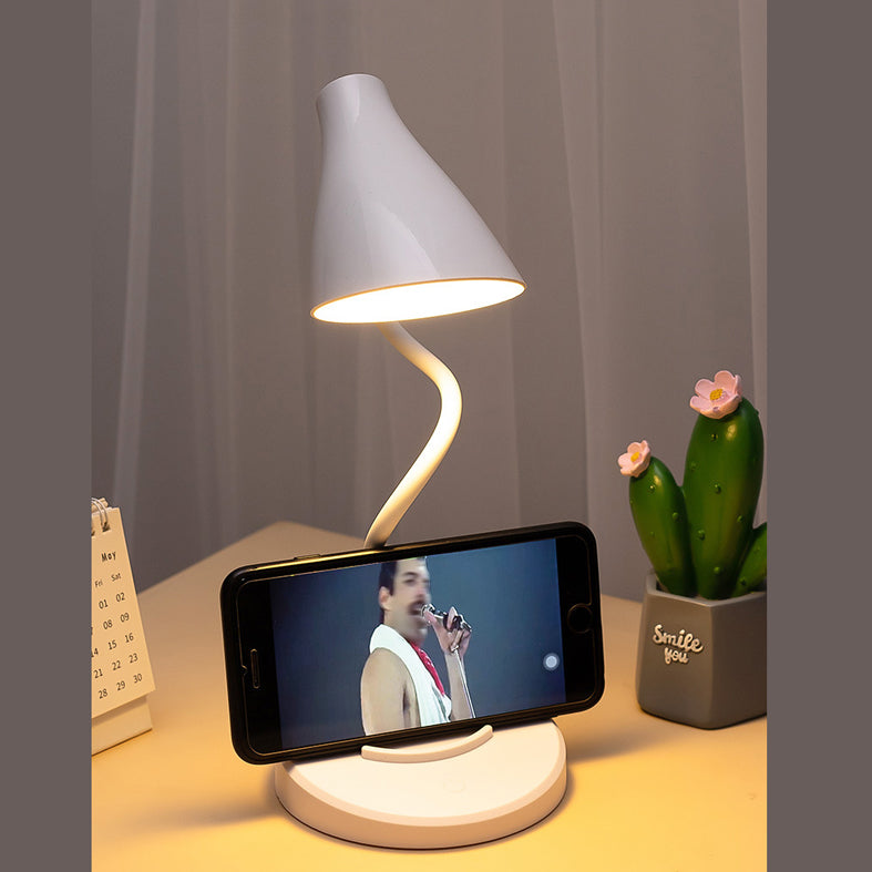 Conical LED Study Light Macaron Plastic Kids Room Touch Control Table Light