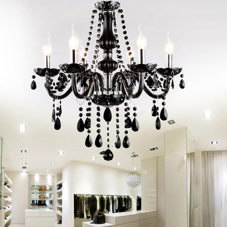 Lámpara de araña de velas iluminación de vidrio tradicional iluminación para restaurante