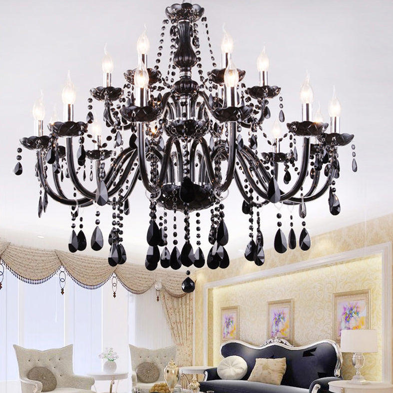 Lámpara de araña de velas iluminación de vidrio tradicional iluminación para restaurante