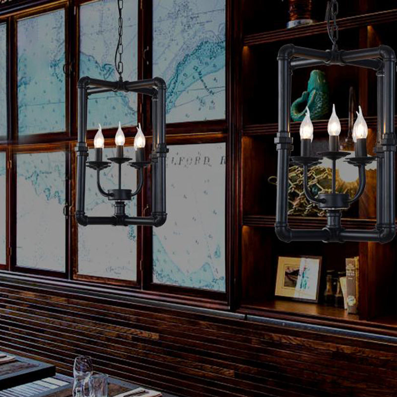 Chandelier en métal en métal.