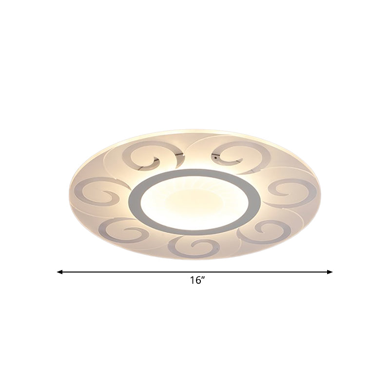 16"/19.5"/23.5"/29.5" W Acrylic Ultra Thin Flushmount Lighting Modernism Led Flush Ceiling Light for Living Room