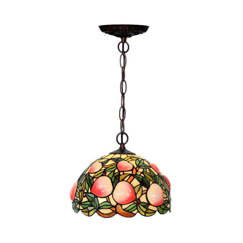 Vetro tagliato rosa 1/2/3 luci lampadario luce vittoriana peach bronzo pendente sospeso per sala da pranzo, largo 12 "/16"/20 "