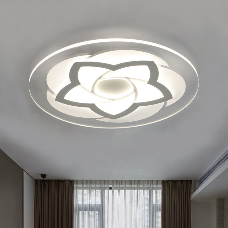 16"/19.5"/23.5"/29.5" W Flower Flush Light Modern Acrylic Ultra Thin Led Flush Ceiling Light for Bedroom