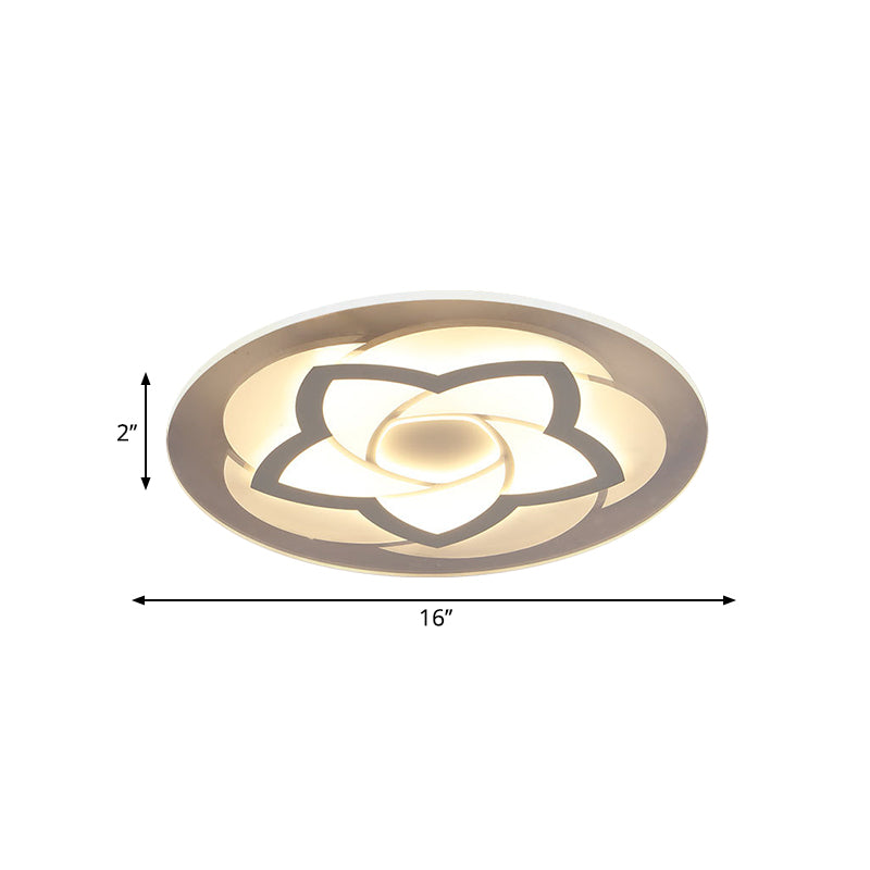 16"/19.5"/23.5"/29.5" W Flower Flush Light Modern Acrylic Ultra Thin Led Flush Ceiling Light for Bedroom