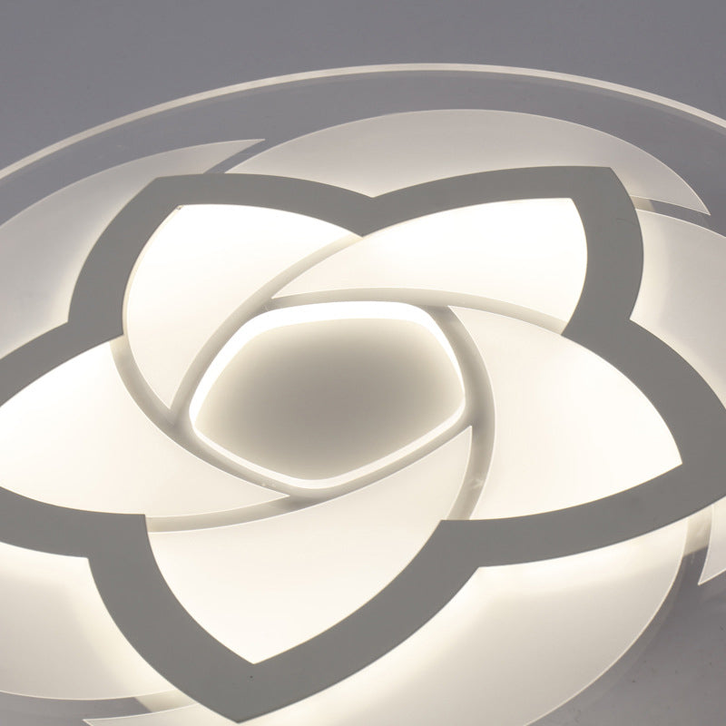16"/19.5"/23.5"/29.5" W Flower Flush Light Modern Acrylic Ultra Thin Led Flush Ceiling Light for Bedroom