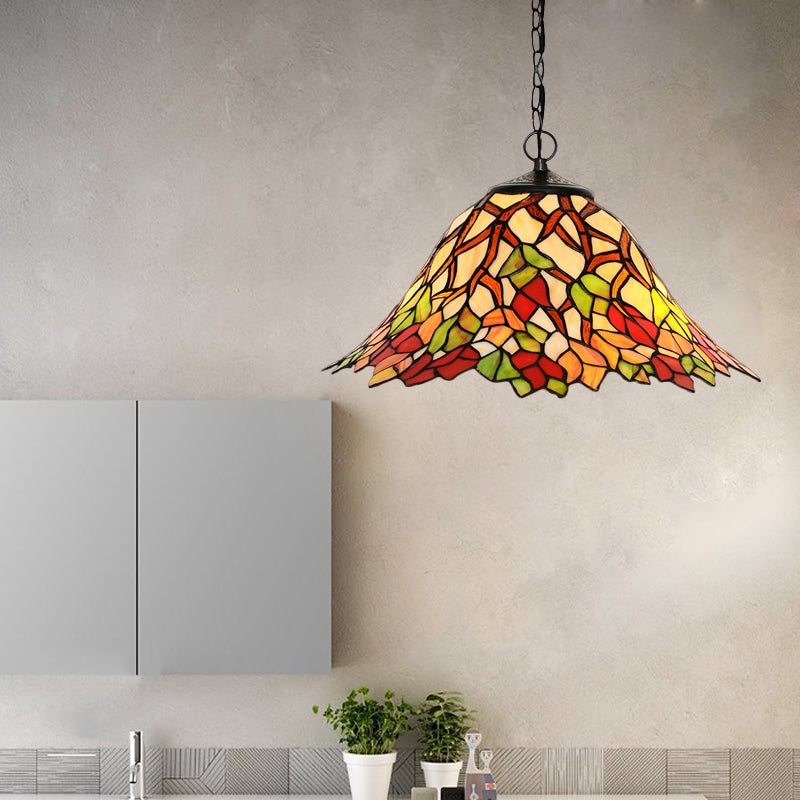 Lampada vittoriana a campana lampada 2 kit lampada a sospensione in vetro tagliato rosso per camera da letto