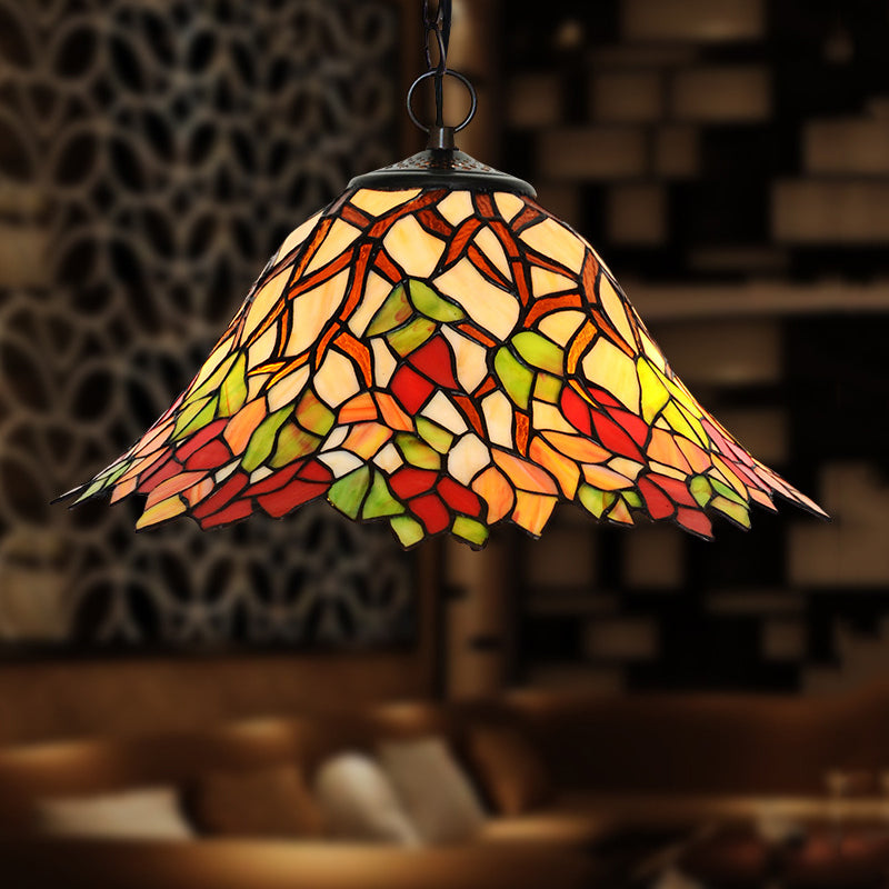 Lampada vittoriana a campana lampada 2 kit lampada a sospensione in vetro tagliato rosso per camera da letto