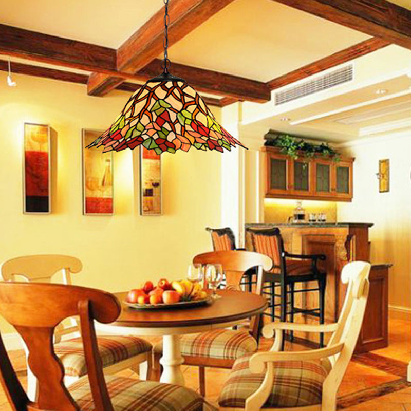 Lampada vittoriana a campana lampada 2 kit lampada a sospensione in vetro tagliato rosso per camera da letto