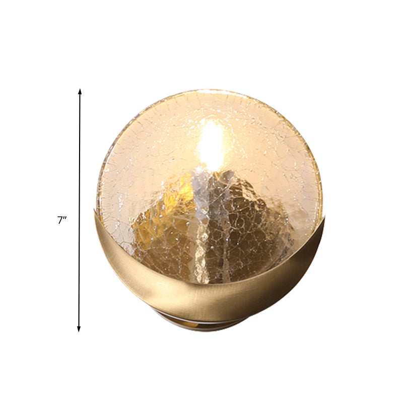Lampada di montaggio a parete per anello di minimalismo 1 crackle crackle vetro sconde la luce in oro per camera da letto