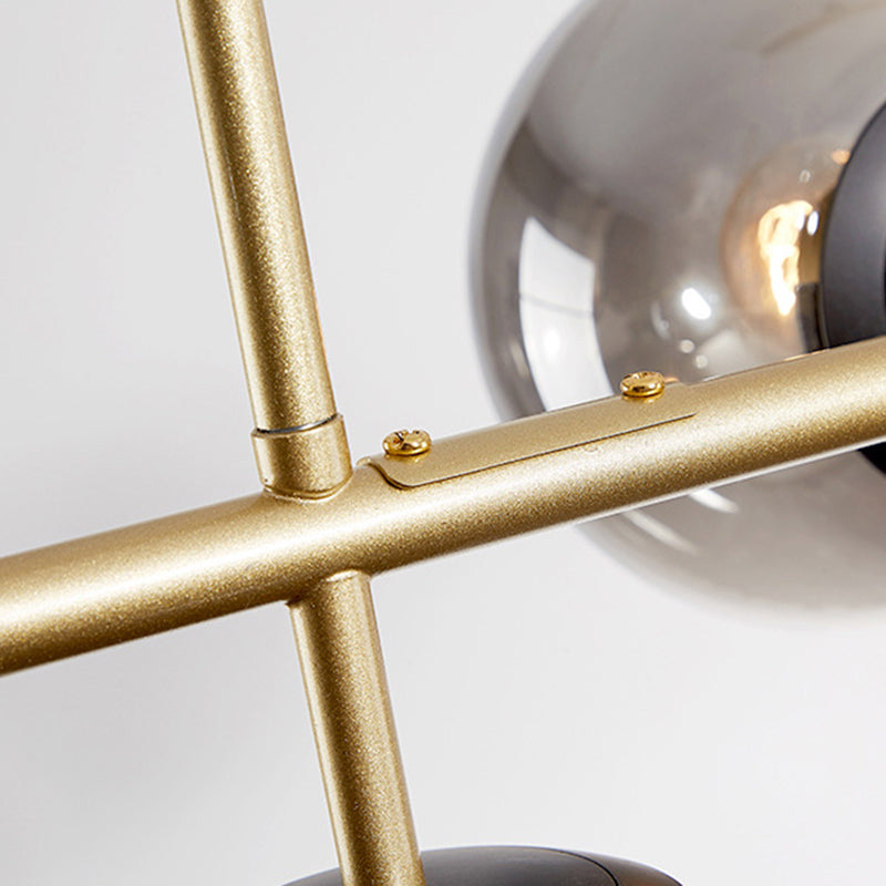 Modern Creative Globe Isola Light Iron Iron a 6 luci a sospensione Light With Glass Shade