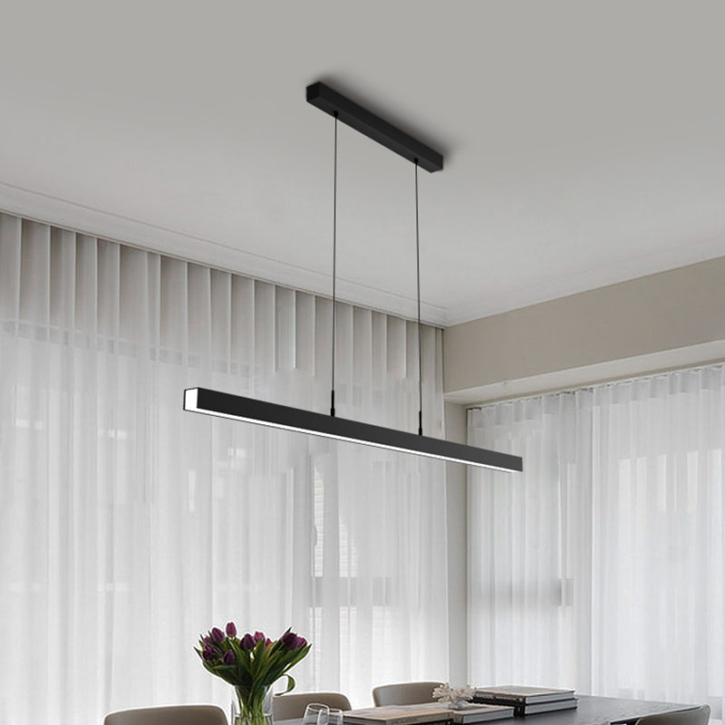 Lámpara de lámpara de iluminación lineal de lámpara de iluminación moderna lámpara de lámpara de iluminación en negro