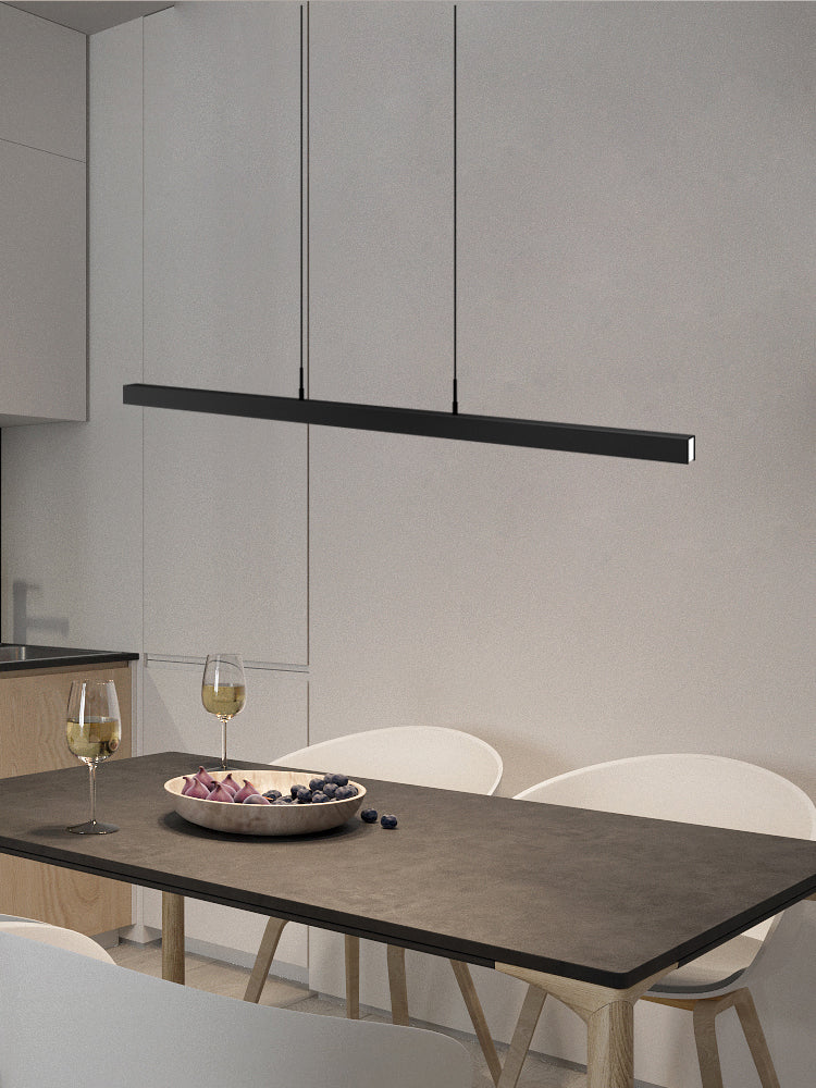 Lámpara de lámpara de iluminación lineal de lámpara de iluminación moderna lámpara de lámpara de iluminación en negro