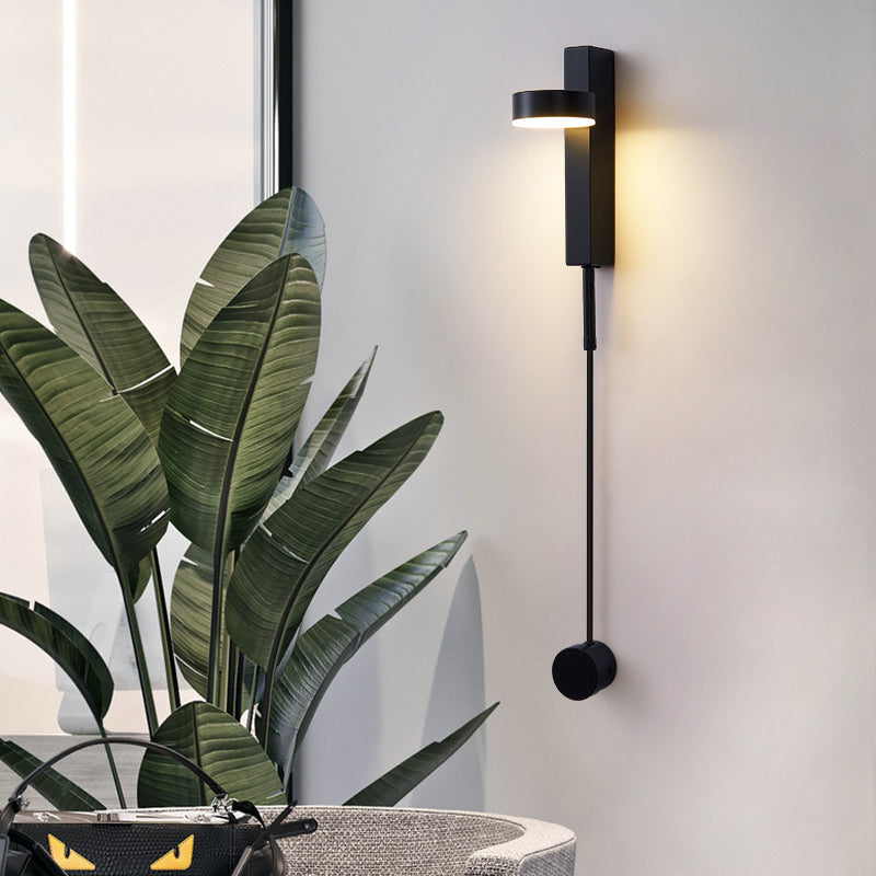 Lampada da parete da parete da muro di lettura in metallo a 1 luce per camera da letto