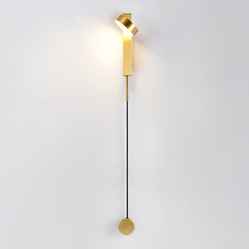 Lampada da parete da parete da muro di lettura in metallo a 1 luce per camera da letto