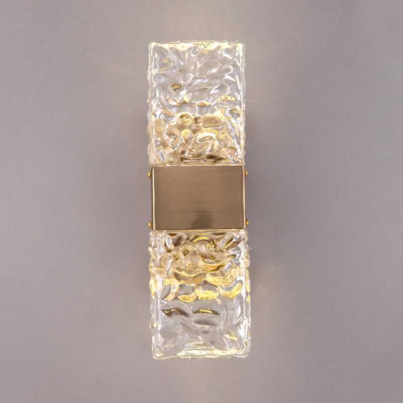 Cristal posmoderno 1 luces de pared de pared de pared de pared rectangular para dormitorio