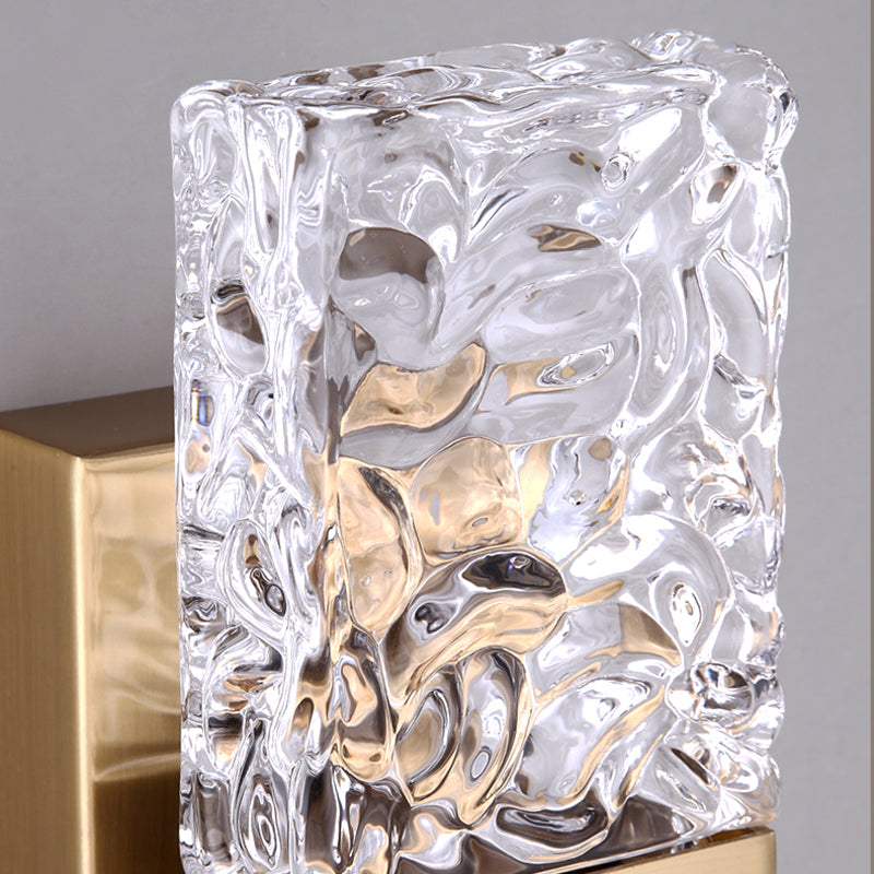 Cristal posmoderno 1 luces de pared de pared de pared de pared rectangular para dormitorio