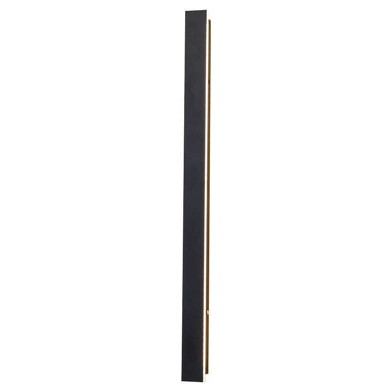 Linear Shade Wall Lighting Modern Simple Style 1 Light Sconce Light in Black Finish