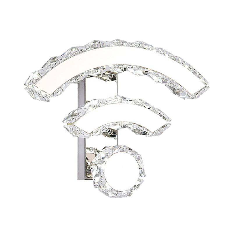 WiFi Wall Mounted Light Modernism K9 Crystal Led Black Wall Sconce Lighting in warm/wit licht