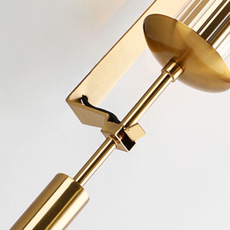 Contemporary Armed Wall Mounted Light Fixture 1-Light Glass Sconce Light for Bedroom