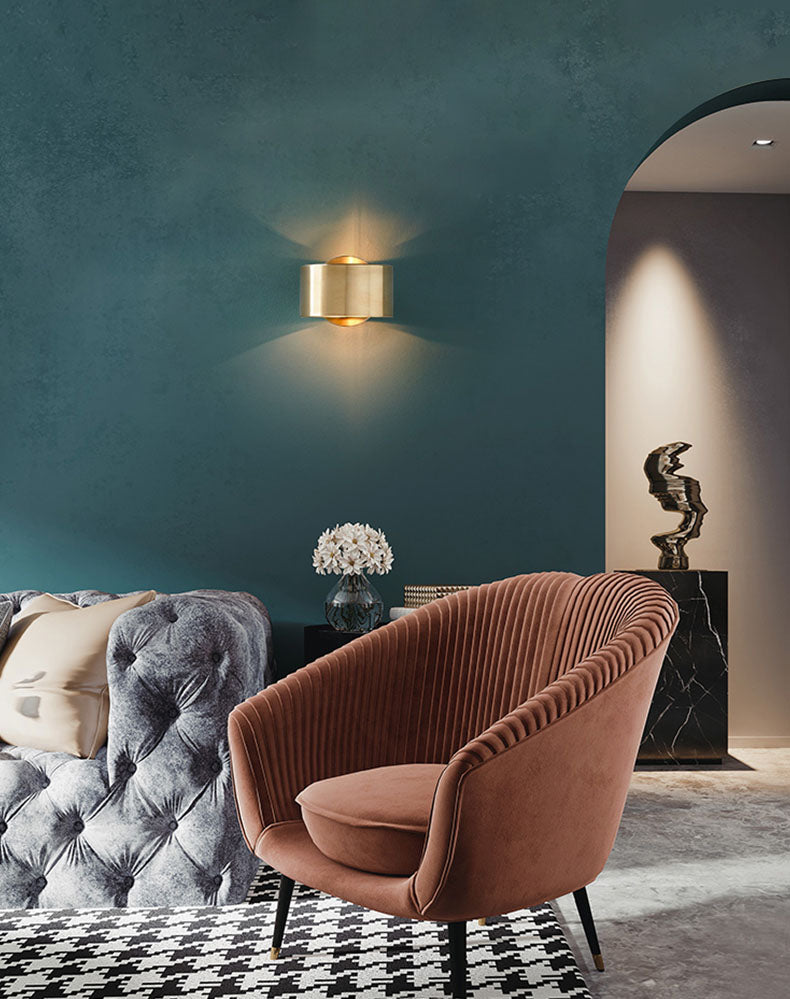 Lampada da parete con cerchio in metallo oro SCONCE DELLA LAMPO DI SCONCE PER LA SOGGIO