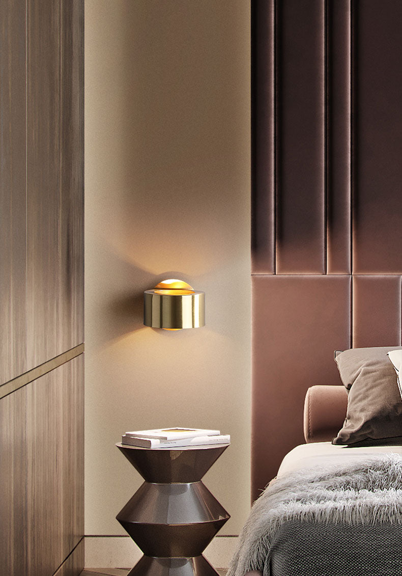 Lampada da parete con cerchio in metallo oro SCONCE DELLA LAMPO DI SCONCE PER LA SOGGIO