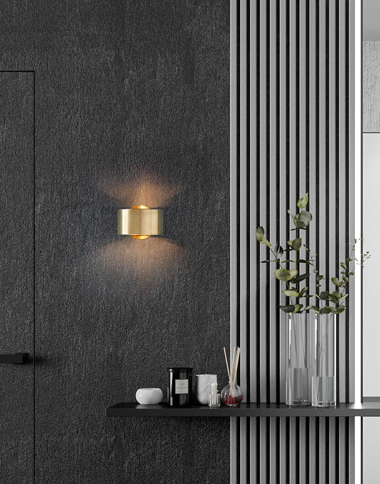 Lampada da parete con cerchio in metallo oro SCONCE DELLA LAMPO DI SCONCE PER LA SOGGIO