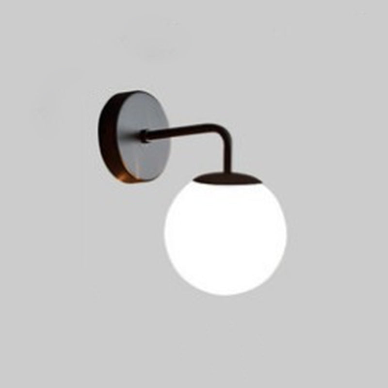 Orb Leuchtenbeleuchtung industriell geblasenes Glas 1-Licht-Wandlampen in Gold und Schwarz