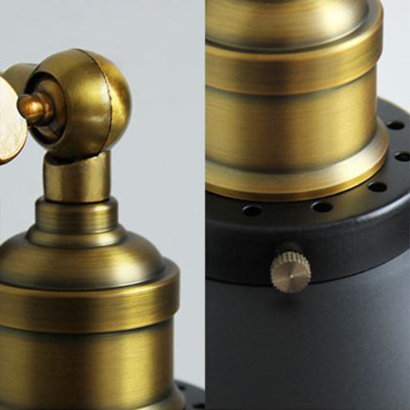 Industrielle gekleidete Kegelwandleuchte Lampenleuchte Metall 1-Licht-Wandleuchte in Schwarz