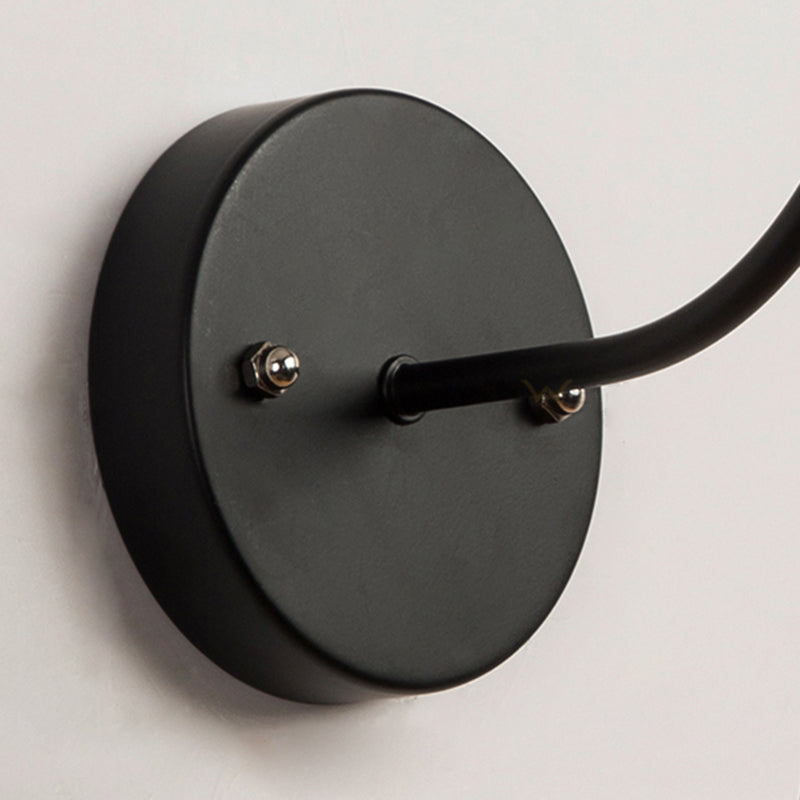 Schwarzer Dom Schattenbad Leuchte Industriemetall 1-Licht-Wandmontageleuchte