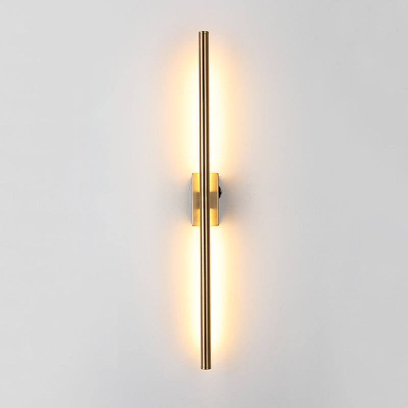 Sconce da parete lineare a 1 luce moderna moderna illuminazione da parete in vetro in stile semplice in nero