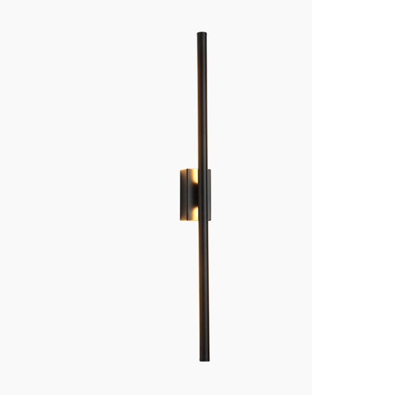 Sconce da parete lineare a 1 luce moderna moderna illuminazione da parete in vetro in stile semplice in nero